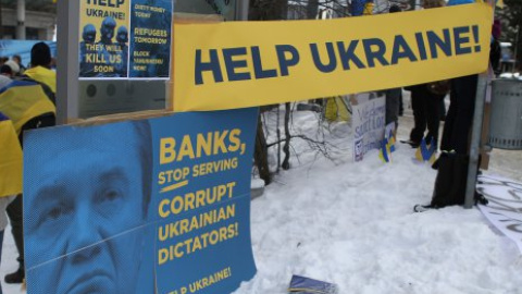 Пикетирование международной конференции в Давосе