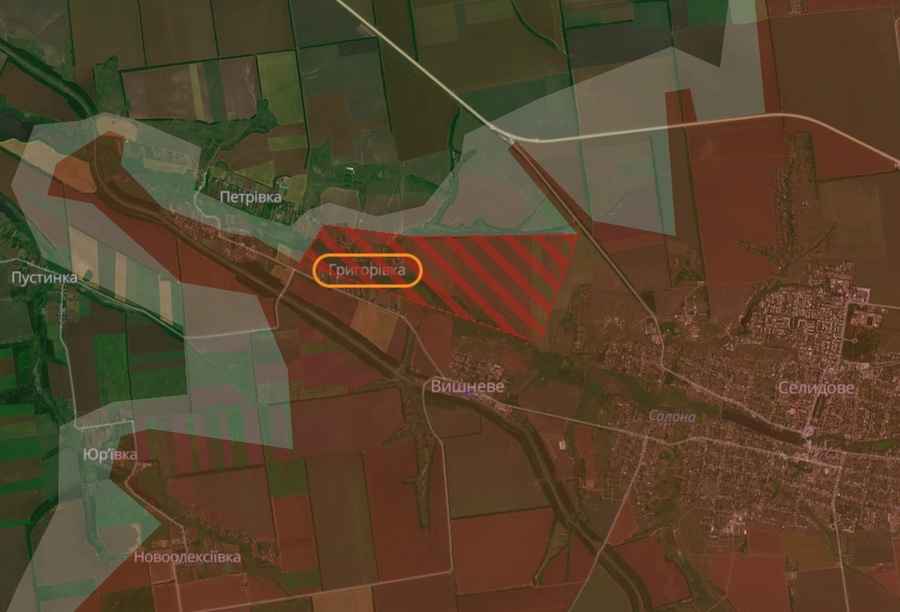 Screenshot of the DeepState interactive map