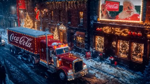 Кадр из рекламы Coca-Cola, созданной с помощью ИИ