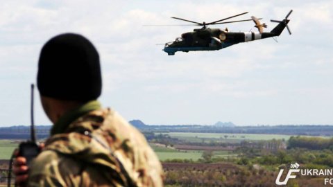 ​Вертолетчики тренируются воевать в зоне АТО