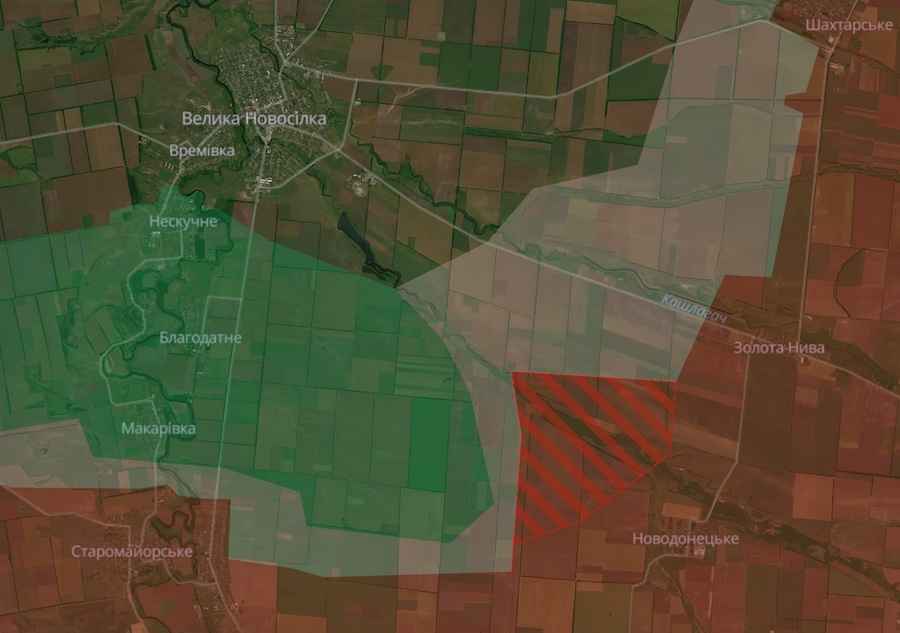 Screenshot of the DeepState interactive map. Photo: deepstatemap.live