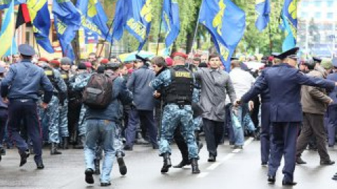 Во время празднования Дня Победы в Ивано-Франковске состоялись потасовки (фото)