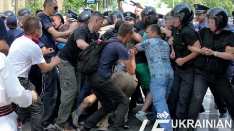 Во время марша оппозиции произошла драка