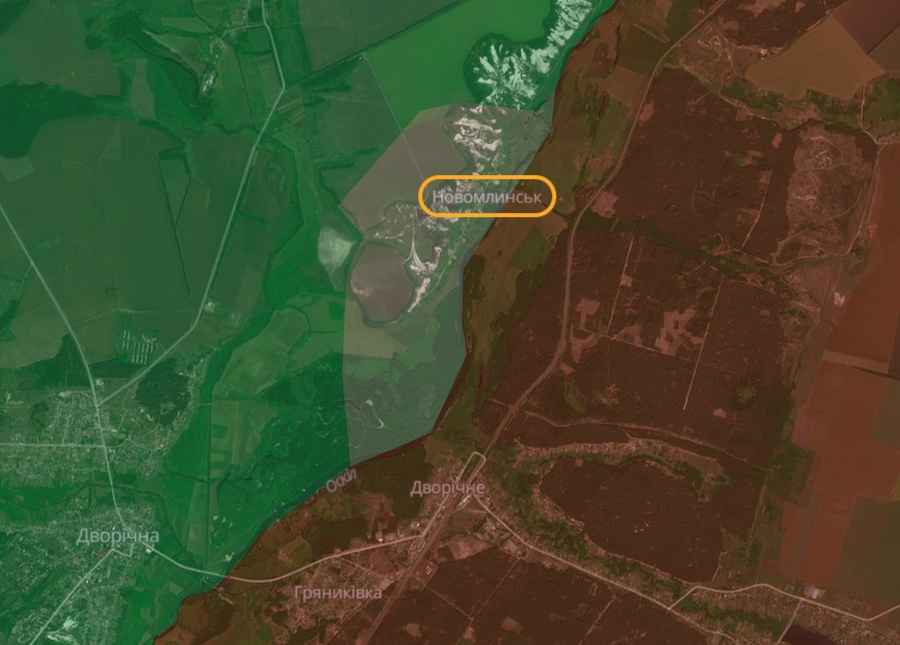 Новомлинськ на інтерактивній мапі DeepState. Фото: скріншот
