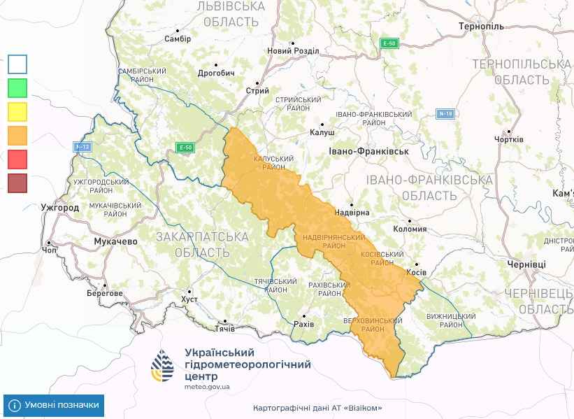 Карта: Укргідрометцентр