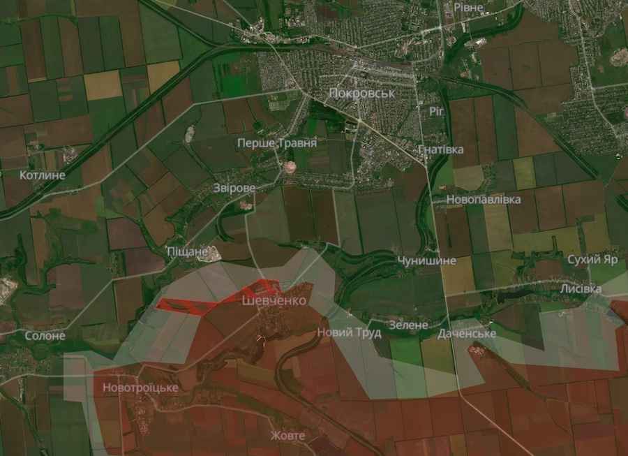 Screenshot of the DeepState interactive map