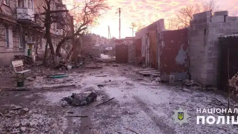 Последствия обстрелов в Донецкой области. Иллюстративное фото: Нацполиция