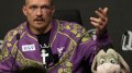 Usyk explains why he brought toy donkey to press conference
