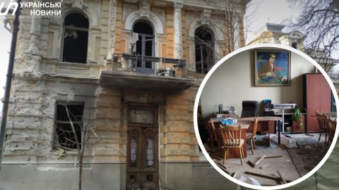 Выбило почти все окна. В Киеве из-за атаки 1 января поврежден Дом писателей