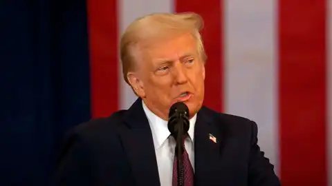 Дональд Трамп во время инаугурации. Фото: скриншот из видео 