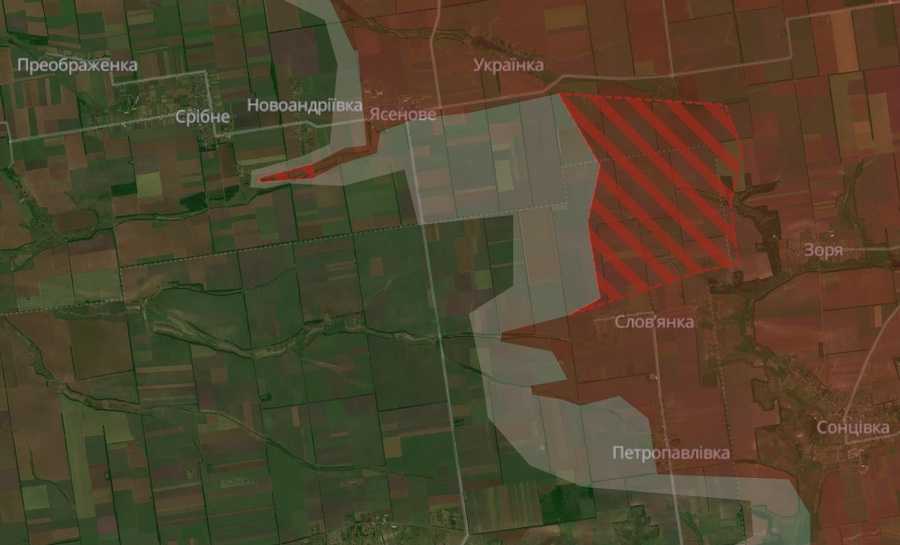 Screenshot of the DeepState interactive map.