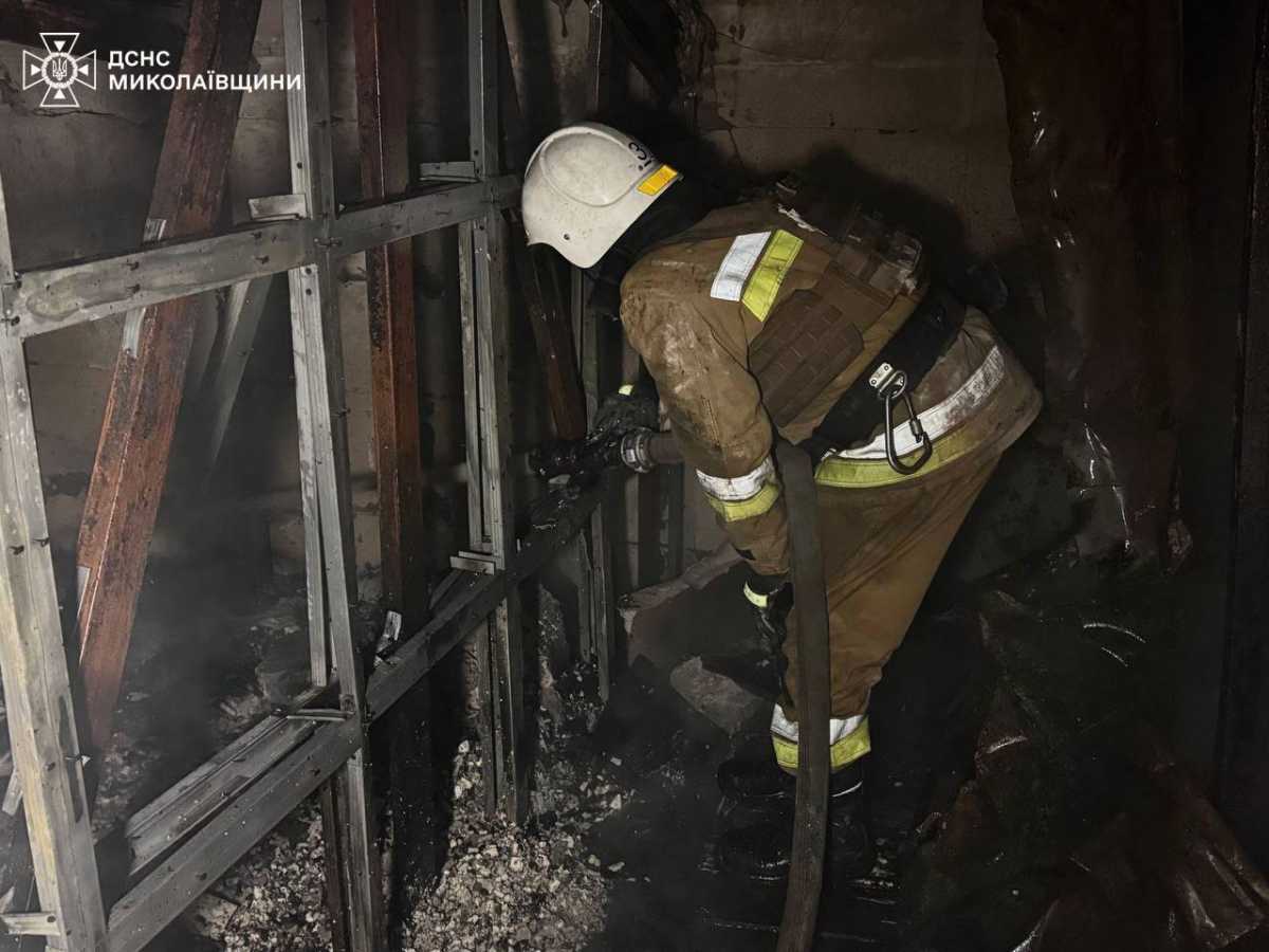 Росіяни атакували ударними дронами Миколаїв. Фото: ДСНС