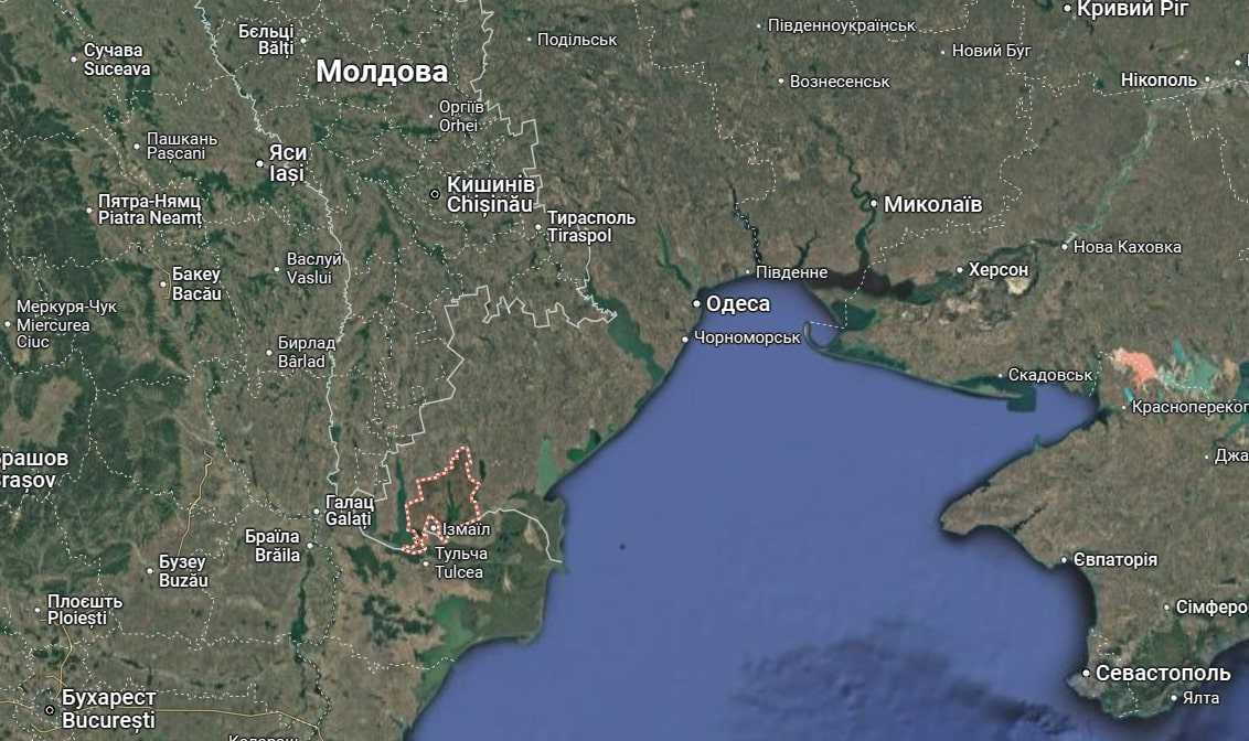Ізмаїльський район. Карта: Google Maps