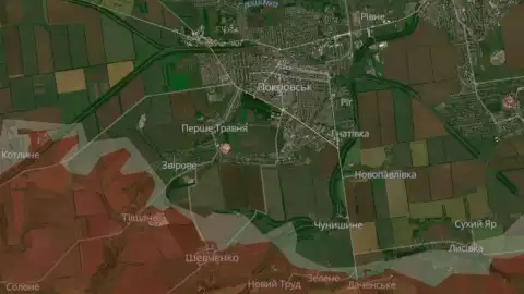 Покровск на интерактивной карте DeepState. Фото: скриншот.