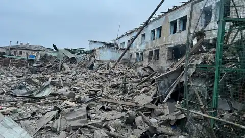 Последствия обстрелов в Донецкой области. Фото: Нацполиция