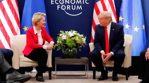 Урсула фон дер Ляйен и Дональд Трамп в Давосе. Фото: пресс-служба Форума