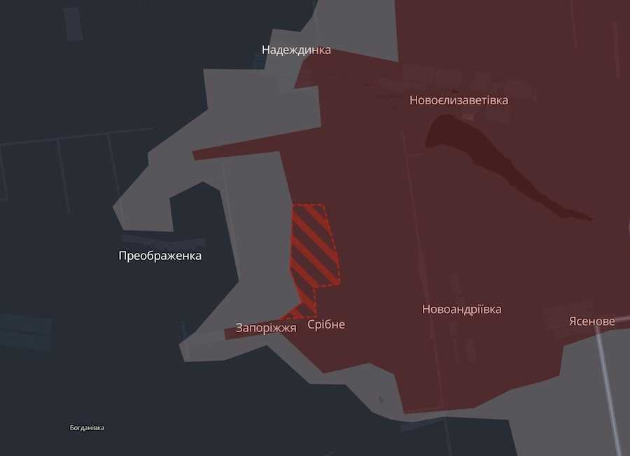 Скріншот інтерактивної мапи DeepState.