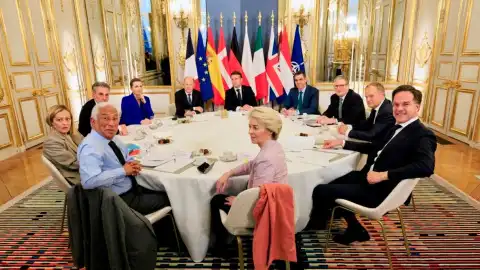 Зустріч лідерів Європи у Парижі (17 Лютого 2025 року). Фото: х.com/Bundeskanzler Olaf Scholz