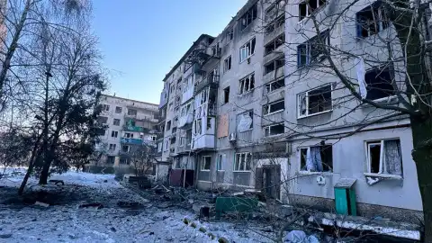 Последствия обстрелов в Донецкой области. Фото: Нацполиция
