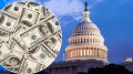 Capitol and money. Collage by UN
