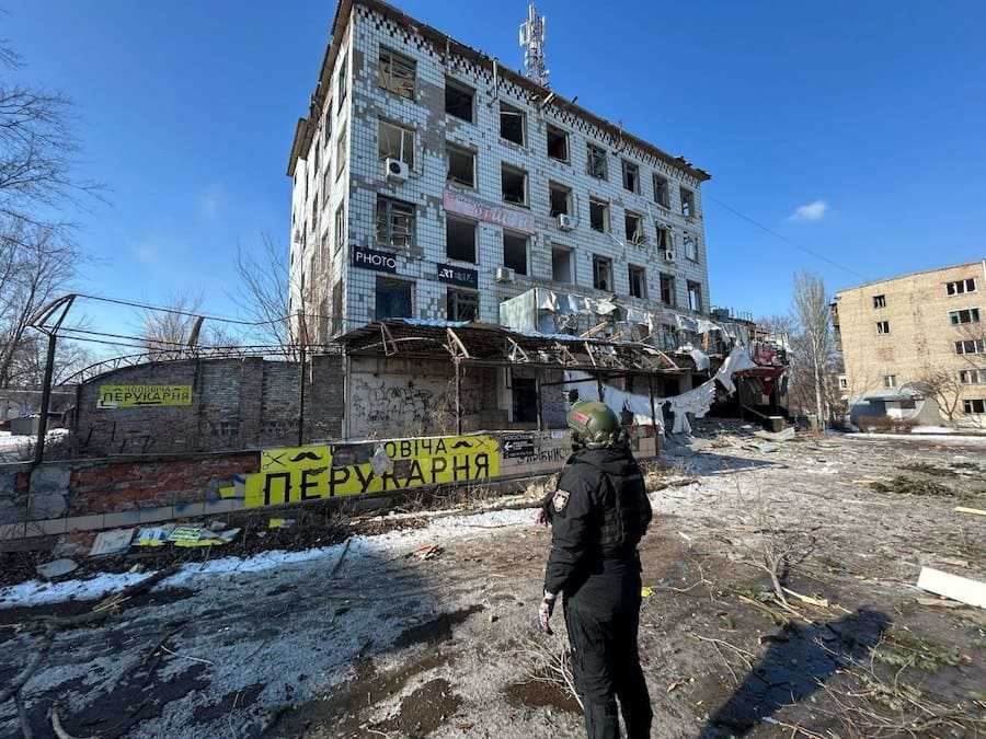 Наслідки авіаудару армії РФ по Костянтинівці. Фото. Telegram / Вадим Філашкін.