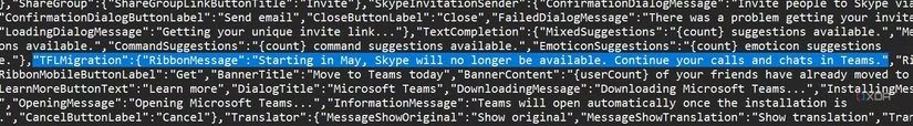 Фрагмент коду Skype. Фото: XDA Developers