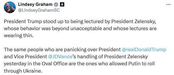 Photo: x.com/LindseyGrahamSC