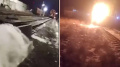 Fighters of Defense Ministry's Defense Intelligence destroy 2 russian diesel locomotives transporting