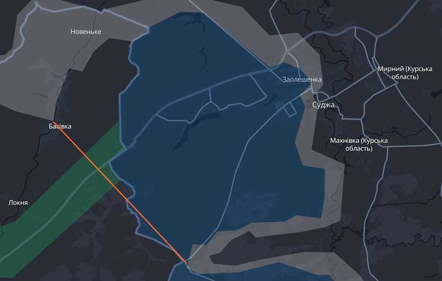 Screenshot of the DeepState interactive map.