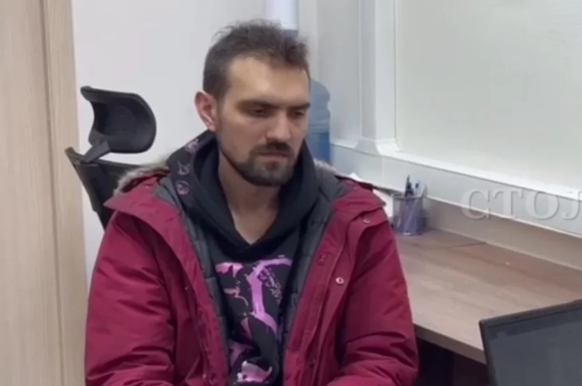 Artemy Ostanin after his detention. Photo: screenshot of the video