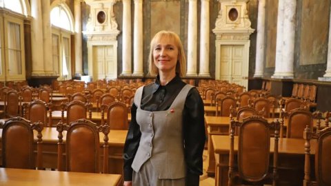 Наталія Шаховська у Львівській політехніці. Фото з Facebook 