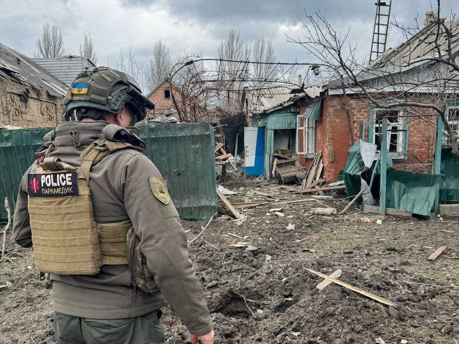 Наслідки обстрілу Костянтинівки 7 квітня 2025 року. Фото: Донецька ОВА.