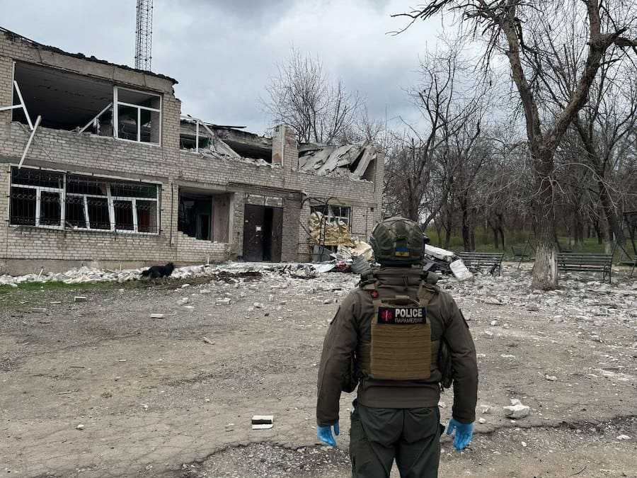 Наслідки обстрілу Костянтинівки 7 квітня 2025 року. Фото: Донецька ОВА.