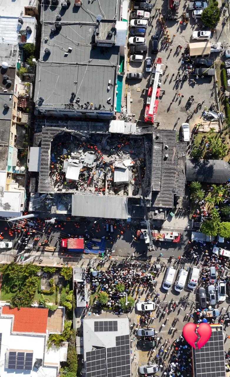 This is what the scene of the tragedy looks like from above. Photo: CNN