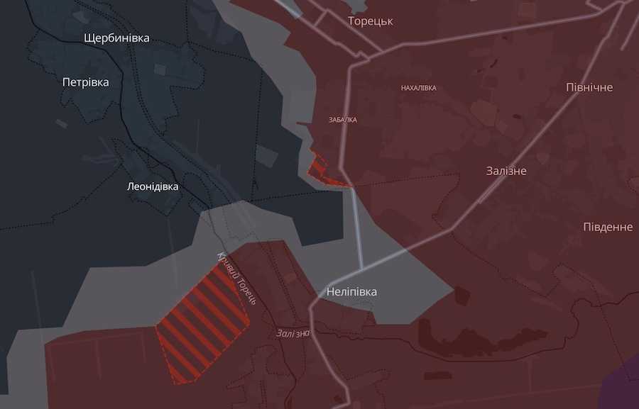 Screenshot of the interactive map DeepState.
