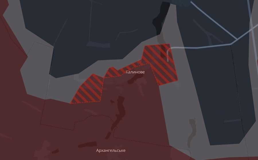 Скріншот інтерактивної мапи DeepState.