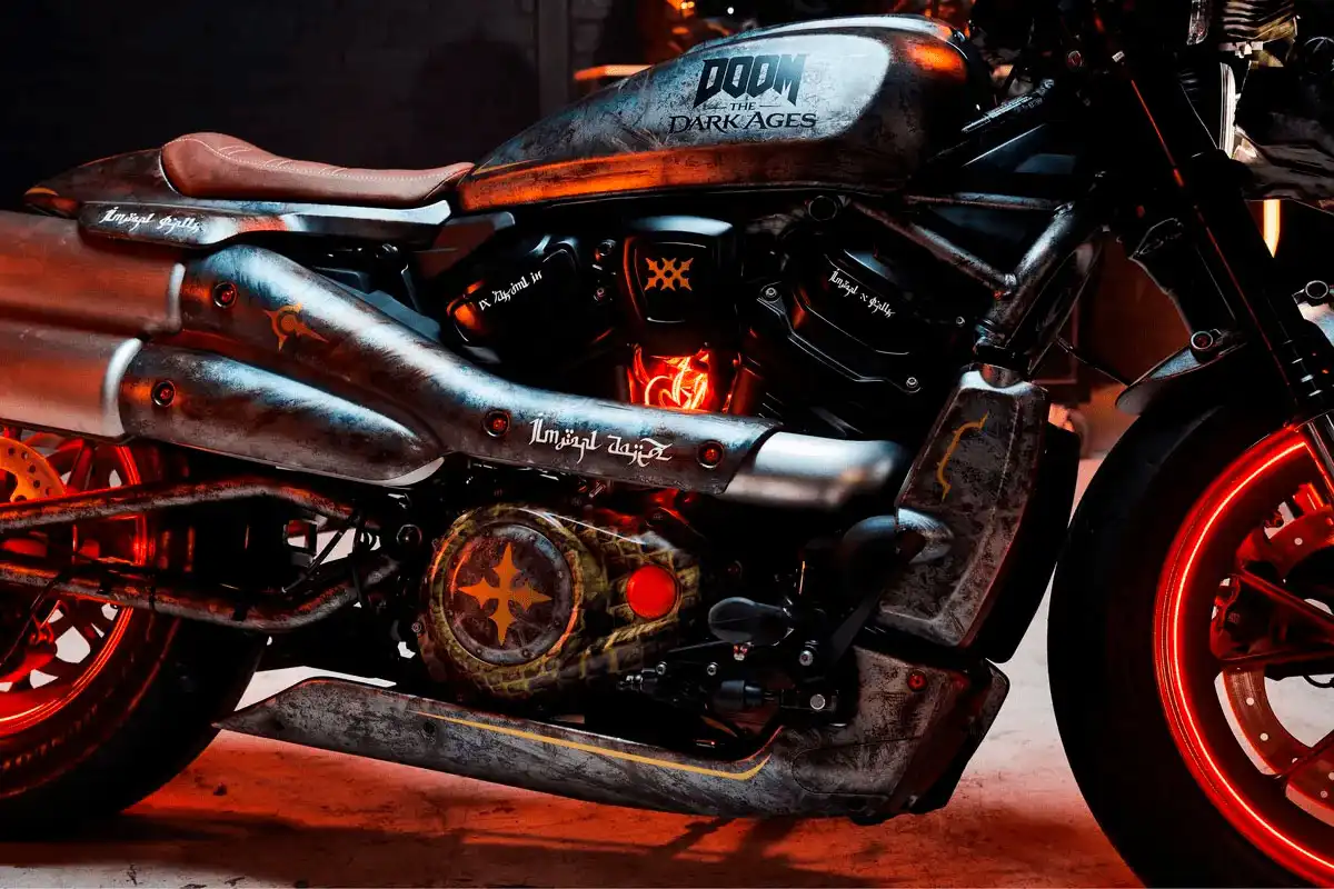 Harley-Davidson у стилі гри DOOM: The Dark Ages. Фото: Bethesda