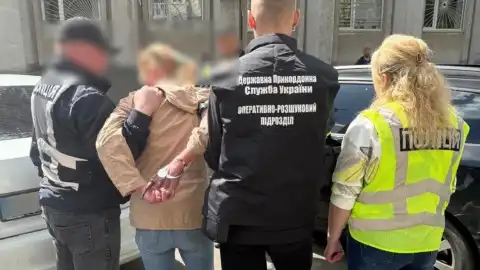 Задержанная. Фото: Государственная пограничная служба Украины