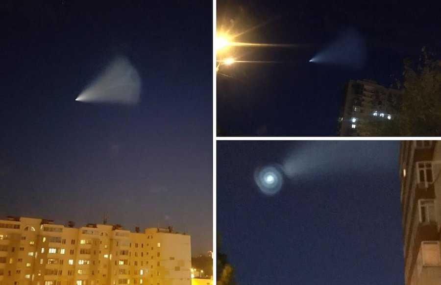 This is what the flight of an intercontinental ballistic missile looks like in the sky. Photo: Defense Express / Social networks.