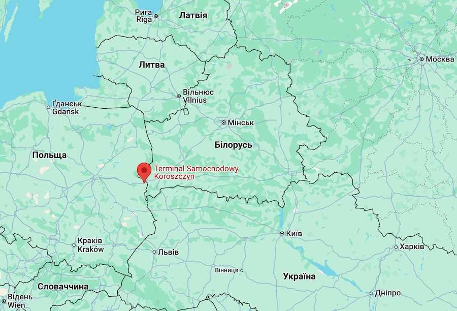 Polish customs officers intercepted 5 tons of tires for Boeing aircraft. Photo: Google Maps.