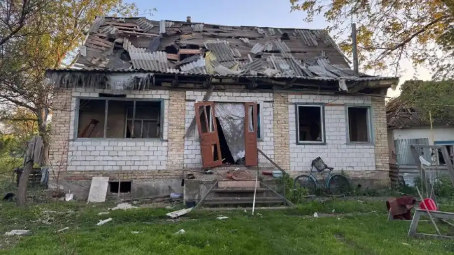 Последствия дроновой атаки в Киевской области 21 мая Фото: t.me/Mykola_Kalashnyk