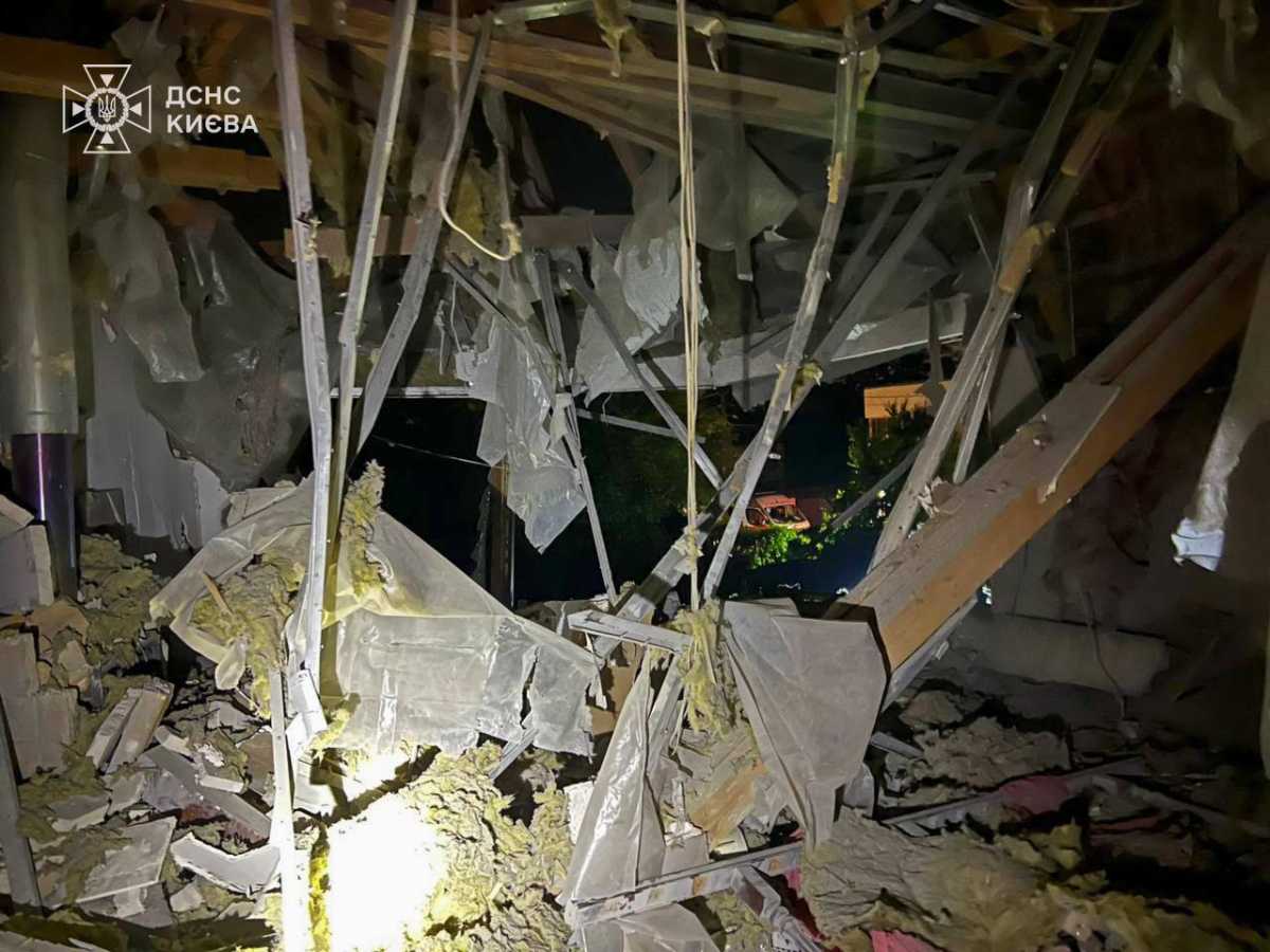 Consequences of russian attack on Kyiv on the night of May 25. Photo: Kyiv City Military Administration