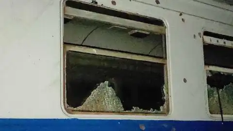 Поврежденный вагон. Фото: "Укрзализныця"