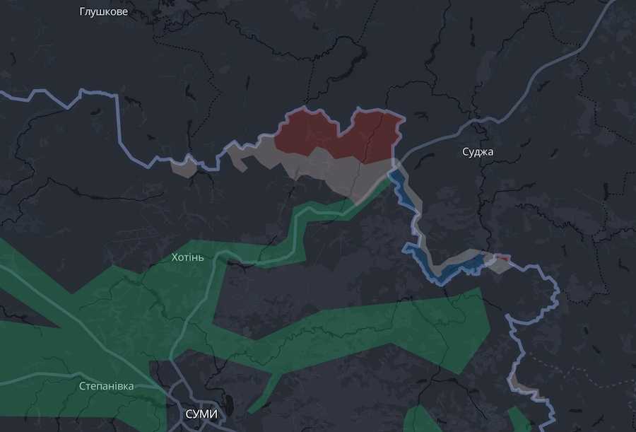 Інтерактивна мапа аналітичного проєкту DeepState. Фото: скріншот УН.