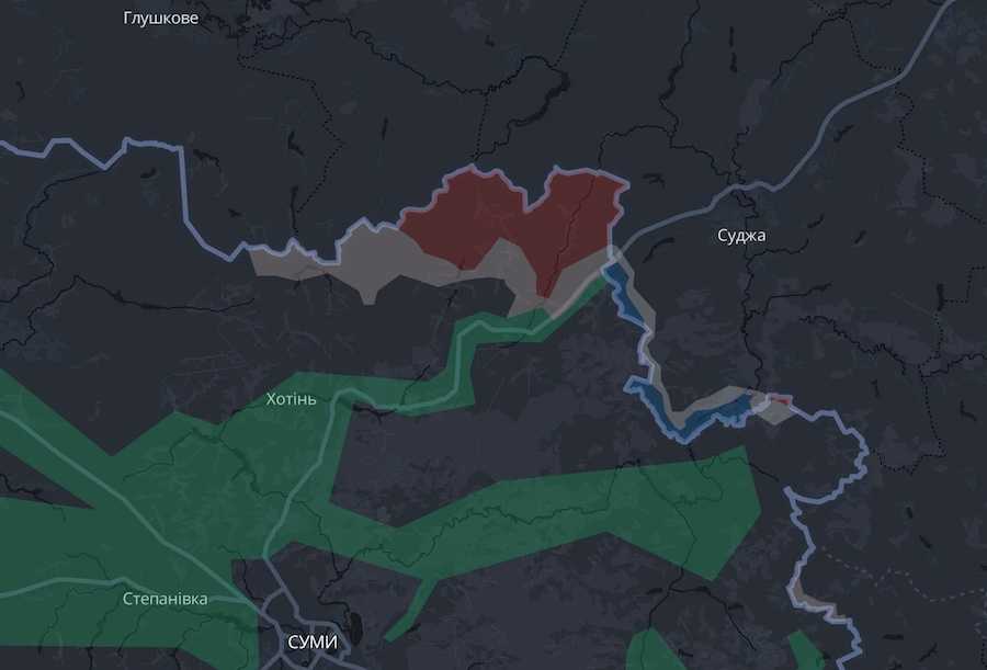 Інтерактивна мапа аналітичного проєкту DeepState. Фото: скріншот УН.