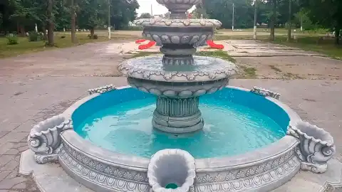 Фонтан в Пятихатках (Днепропетровская обл). Фото: скриншот видео
