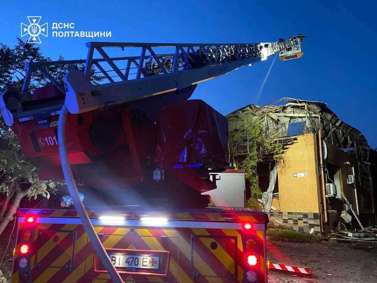 Consequences of attack on the Poltava Region. Photo: State Emergency Service
