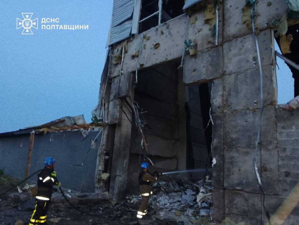 Consequences of attack on the Poltava Region. Photo: State Emergency Service