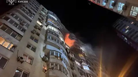 Последствия массированной атаки на Киев в ночь на 6 июня. Фото: ГосЧС
