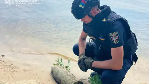 Найденный снаряд. Фото: ГСЧС